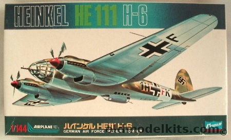 Crown 1/144 Heinkel He-111 H-6 Bomber, MB-3 plastic model kit